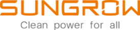 Logo-Sungrow 1 Farbiges Partnerlogo von Sungrow mit dem Slogan 'Clean power for all'